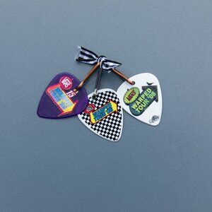 Vintage Guitar Pick Warped Tour Zipps: 2006, 2008, 2009 (set of 3)